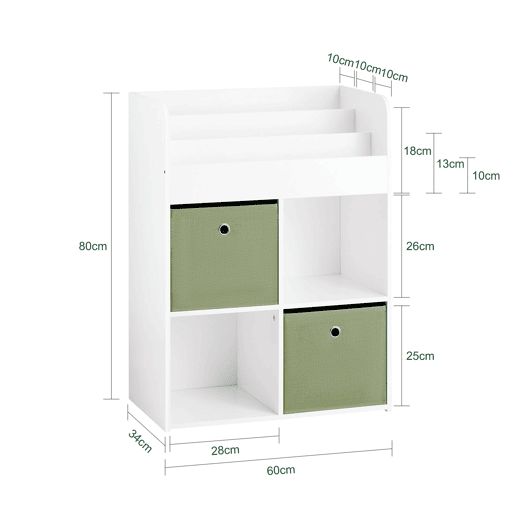 Estante de brinquedos e livros infantis SoBuy KMB79-W
