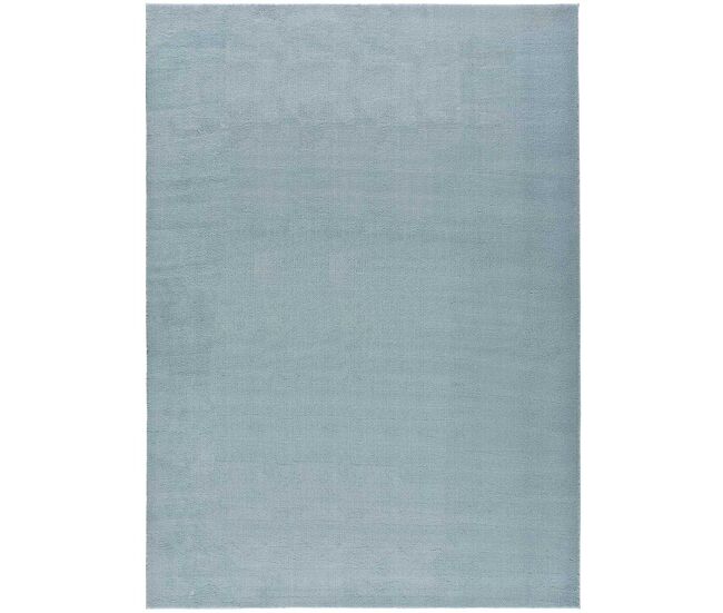 Atticgo alfombra lisa lavable loft en color azul, 140 x 200 cm