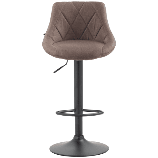 Taburete De Bar Lazio Tapizado En Tela Gris topo 49X46X83 cm