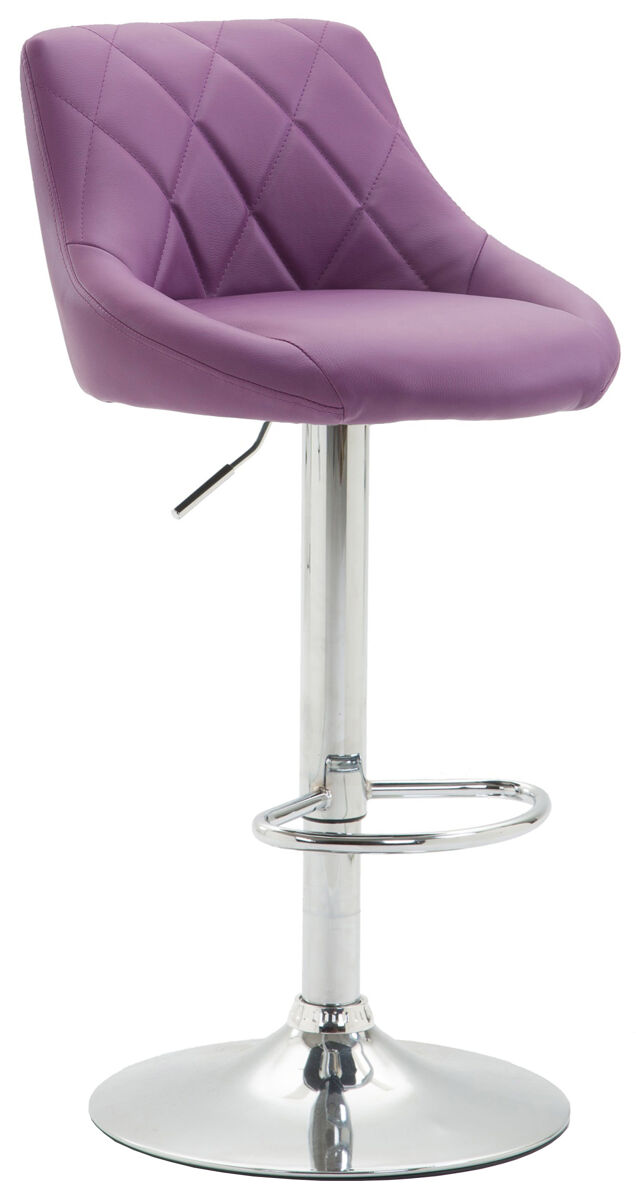 Taburete de bar lazio tapizado en simil cuero 49x46x83-104 cm