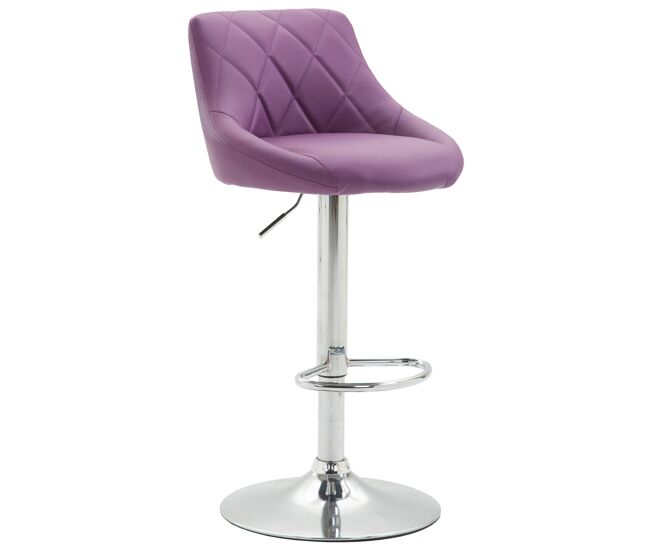 Taburete de bar lazio tapizado en simil cuero 49x46x83-104 cm