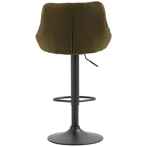 Taburete De Bar Lazio Tapizado En Tela Verde 49X46X83 cm
