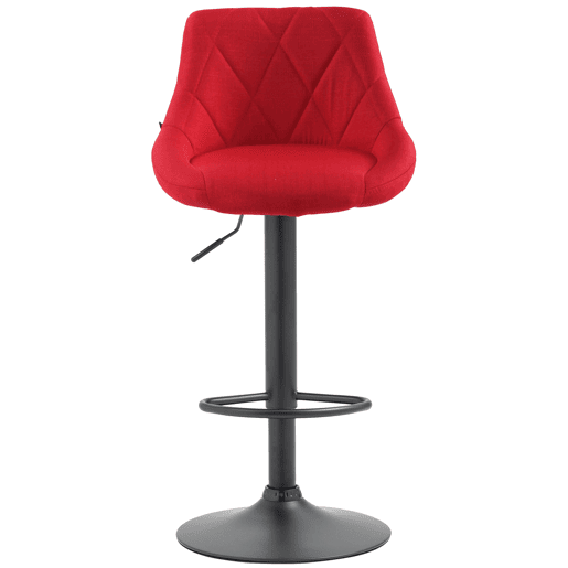 Taburete De Bar Lazio Tapizado En Tela Rojo 49X46X83 cm