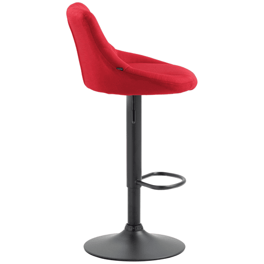 Taburete De Bar Lazio Tapizado En Tela Rojo 49X46X83 cm
