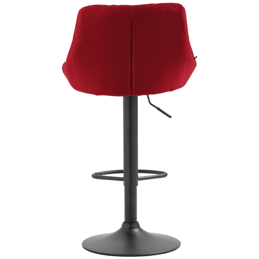 Taburete De Bar Lazio Tapizado En Tela Rojo 49X46X83 cm