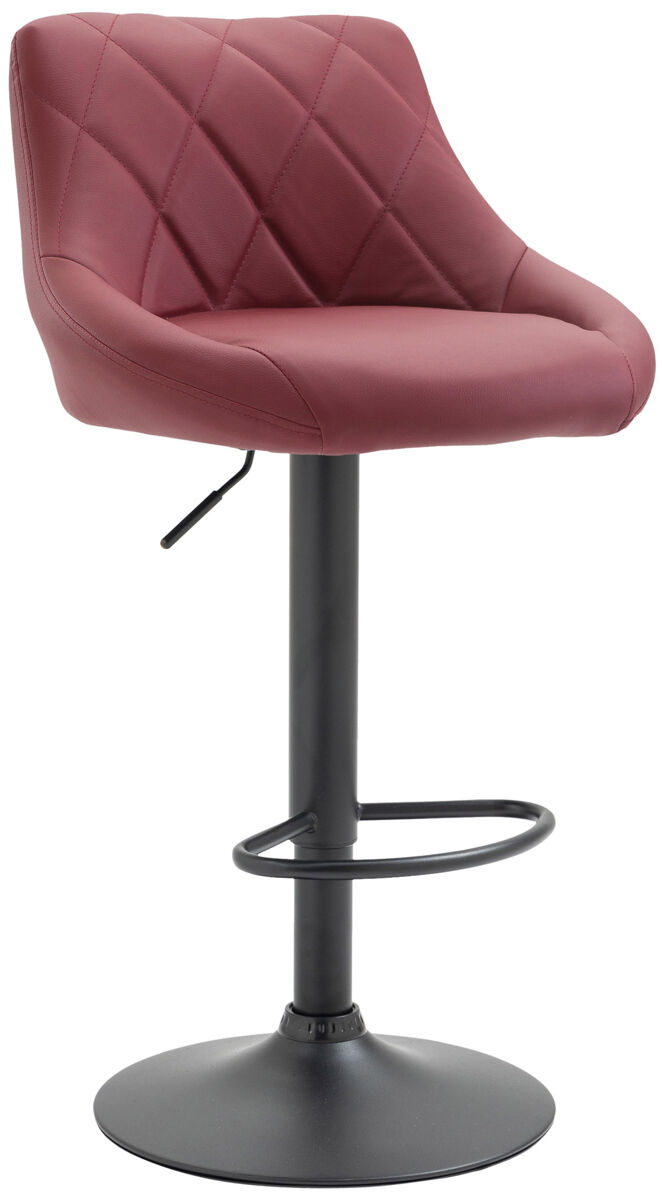 Taburete de bar lazio tapizado en simil cuero 49x46x83-104 cm
