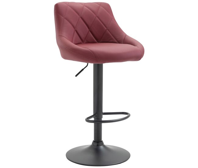 Taburete de bar lazio tapizado en simil cuero 49x46x83-104 cm
