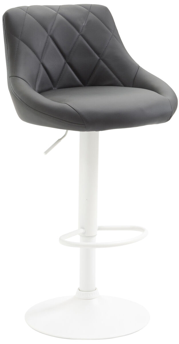 Taburete de bar lazio tapizado en simil cuero 49x46x83-104 cm