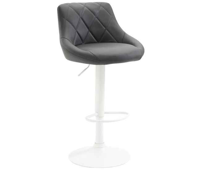 Taburete de bar lazio tapizado en simil cuero 49x46x83-104 cm