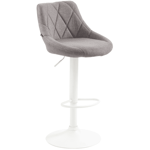 Taburete De Bar Lazio Tapizado En Tela Gris 49X46X83 cm