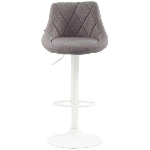 Taburete De Bar Lazio Tapizado En Tela Gris 49X46X83 cm
