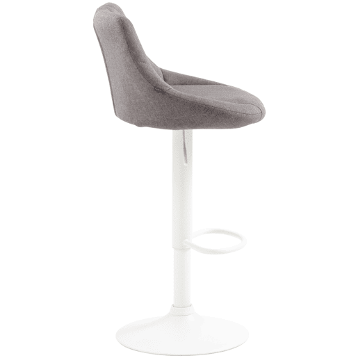 Taburete De Bar Lazio Tapizado En Tela Gris 49X46X83 cm