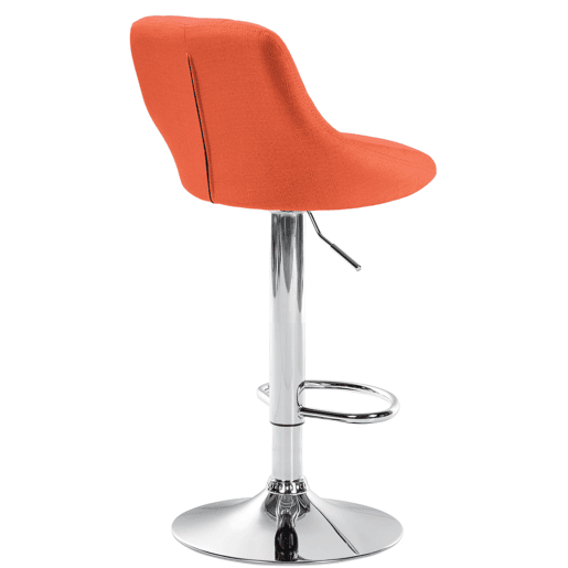 Taburete De Bar Lazio Tapizado En Tela Naranja 49X46X83 cm