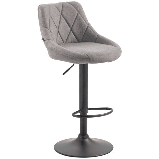 Taburete De Bar Lazio Tapizado En Tela Gris 49X46X83 cm
