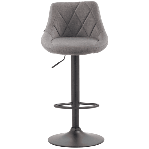 Taburete De Bar Lazio Tapizado En Tela Gris 49X46X83 cm