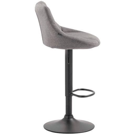 Taburete De Bar Lazio Tapizado En Tela Gris 49X46X83 cm
