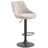 Taburete De Bar Lazio Tapizado En Tela Crema 49X46X83 cm
