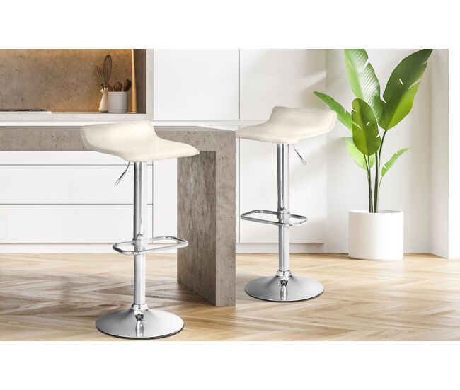 Taburete de bar dyn tapizado de cuero sintético 38x36x87 cm