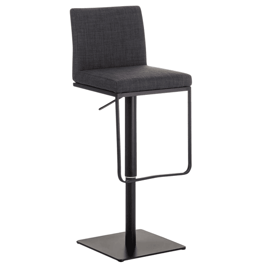 Taburete de bar Funda de tela Panamá Gris oscuro 44X42X86 cm