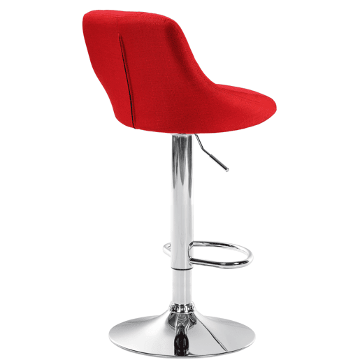 Taburete De Bar Lazio Tapizado En Tela Rojo 49X46X83 cm