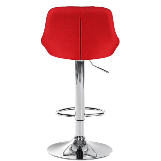 Taburete De Bar Lazio Tapizado En Tela Rojo 49X46X83 cm