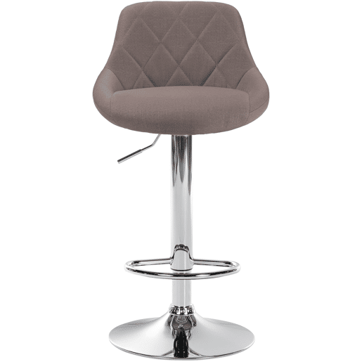 Taburete De Bar Lazio Tapizado En Tela Gris topo 49X46X83 cm