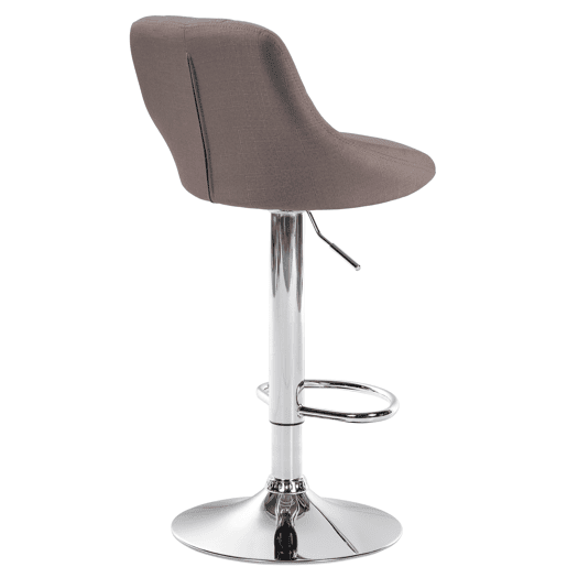 Taburete De Bar Lazio Tapizado En Tela Gris topo 49X46X83 cm