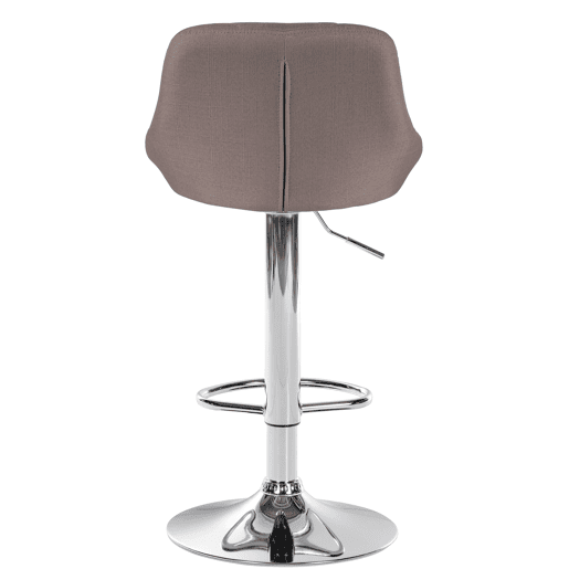 Taburete De Bar Lazio Tapizado En Tela Gris topo 49X46X83 cm