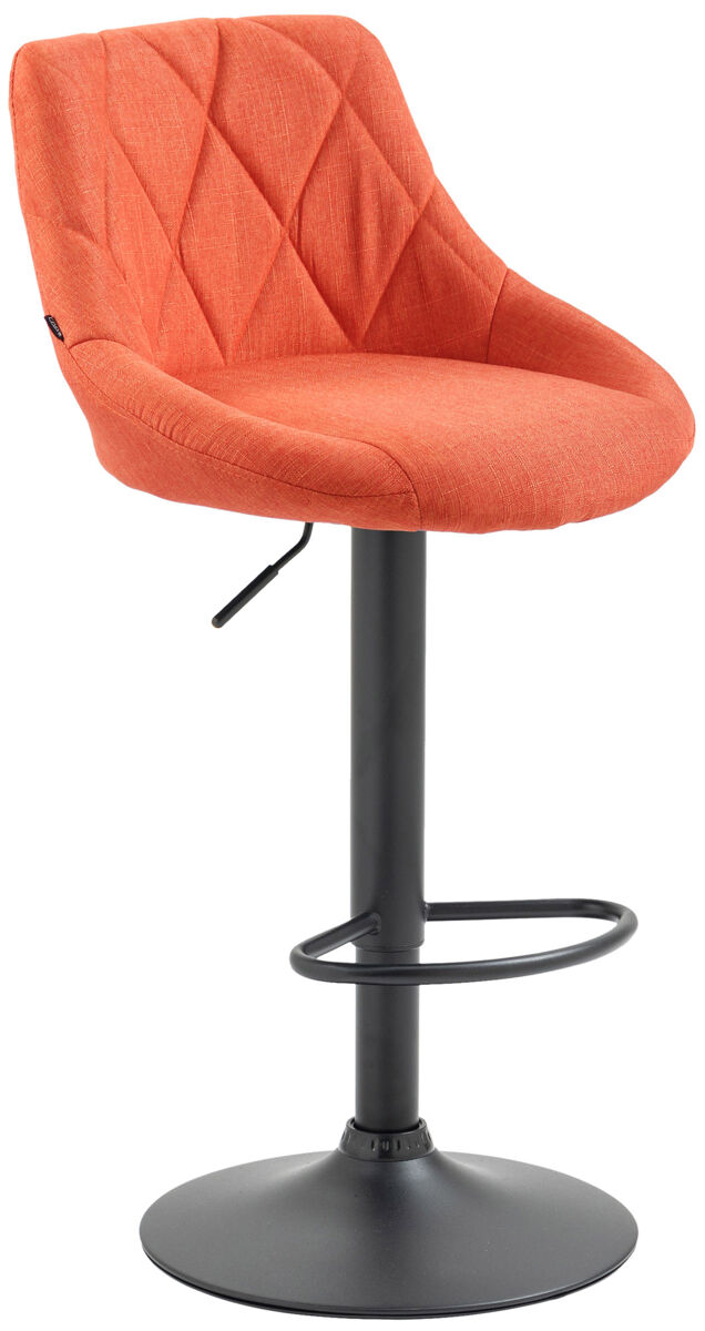 Taburete de bar lazio tapizado en tela 49x46x83-104 naranja