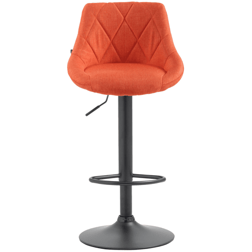 Taburete De Bar Lazio Tapizado En Tela Naranja 49X46X83 cm