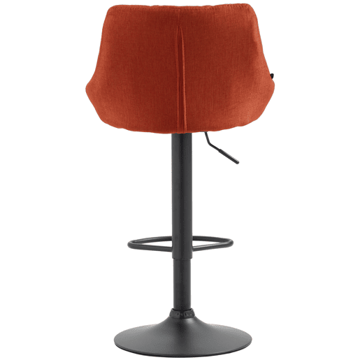 Taburete De Bar Lazio Tapizado En Tela Naranja 49X46X83 cm