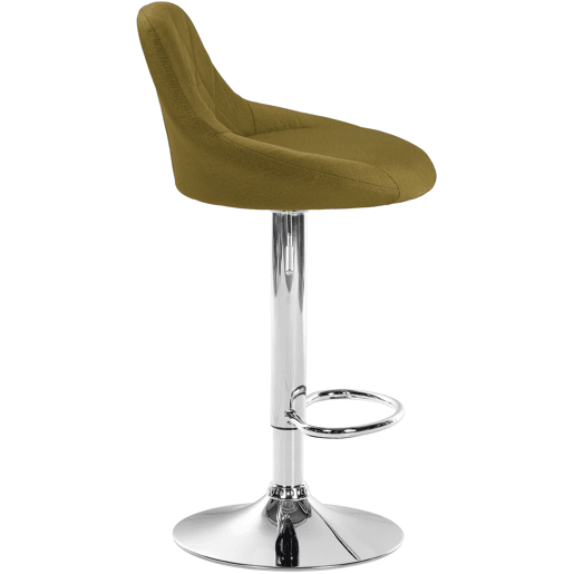 Taburete De Bar Lazio Tapizado En Tela Verde 49X46X83 cm