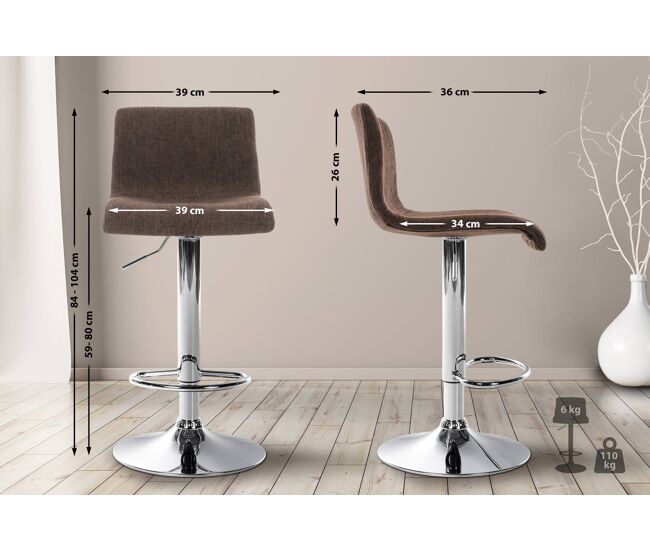 Taburete de bar - Hoover - Tela