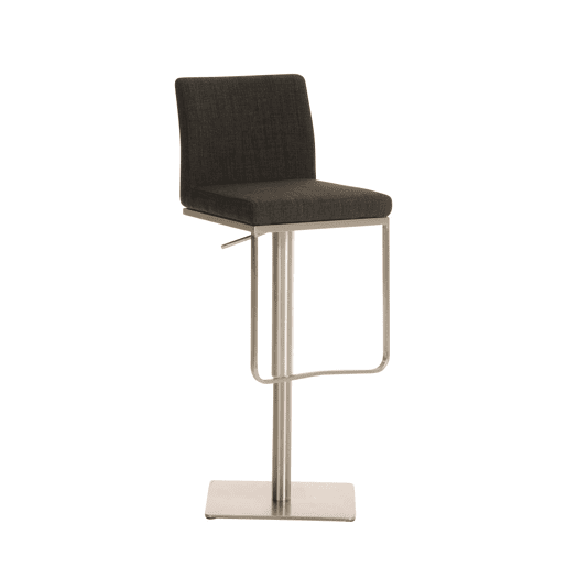 Taburete de bar Funda de tela Panamá Gris oscuro 44X42X86 cm