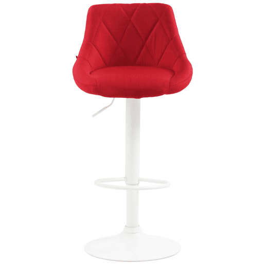 Taburete De Bar Lazio Tapizado En Tela Rojo 49X46X83 cm