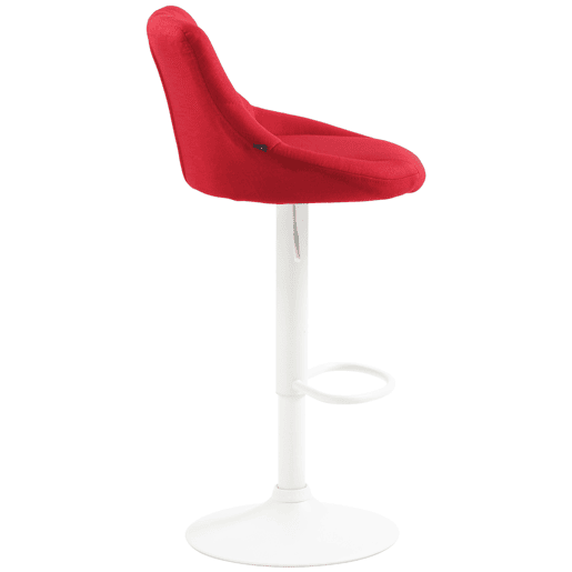 Taburete De Bar Lazio Tapizado En Tela Rojo 49X46X83 cm