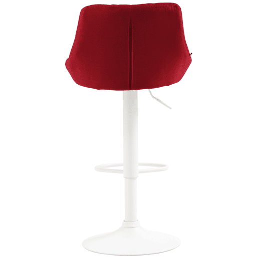 Taburete De Bar Lazio Tapizado En Tela Rojo 49X46X83 cm