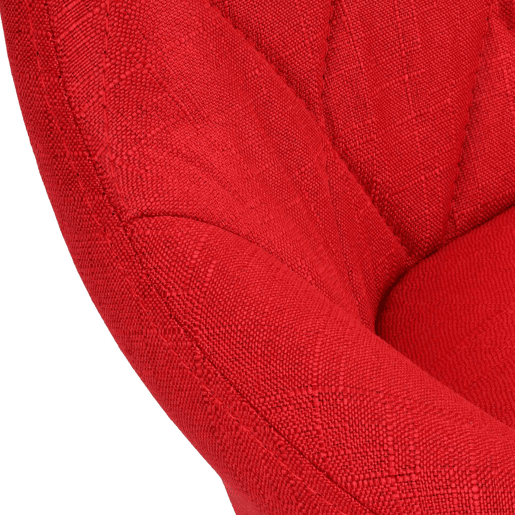Taburete De Bar Lazio Tapizado En Tela Rojo 49X46X83 cm