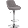 Taburete De Bar Lazio Tapizado En Tela Gris 49X46X83 cm