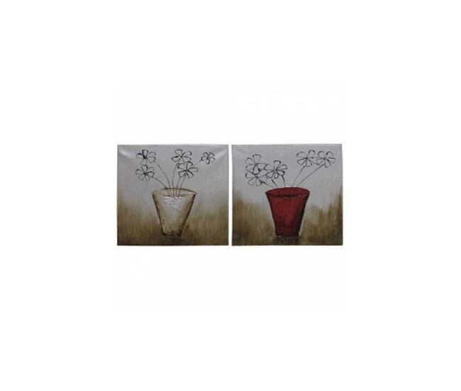 Conjunto 2 cuadros moderno maceta