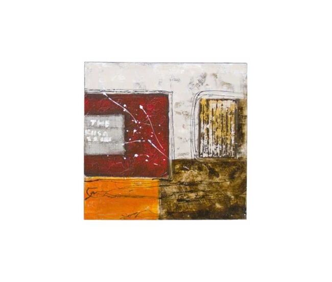 Cuadro ventanas naranja