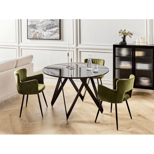 Mesa de jantar OXHILL Preto 120 cm 120 cm