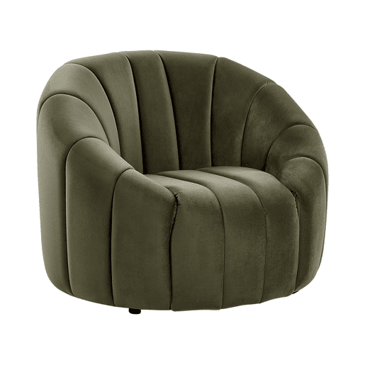 Poltrona MALUNG Veludo Verde escuro