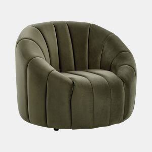 Poltrona MALUNG Veludo Verde escuro