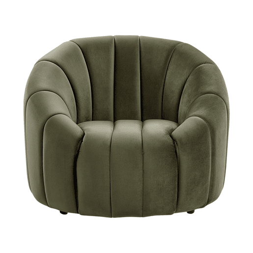Poltrona MALUNG Veludo Verde escuro