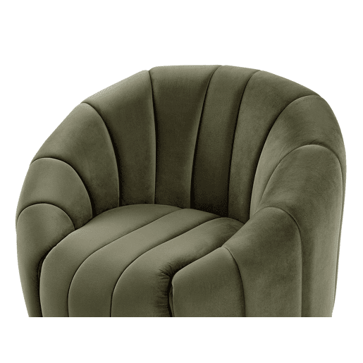 Poltrona MALUNG Veludo Verde escuro