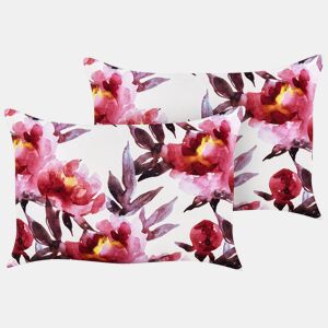 Conjunto de 2 almofadas de jardim LANROSSO Padrão floral 40 x 60 cm Rosa
