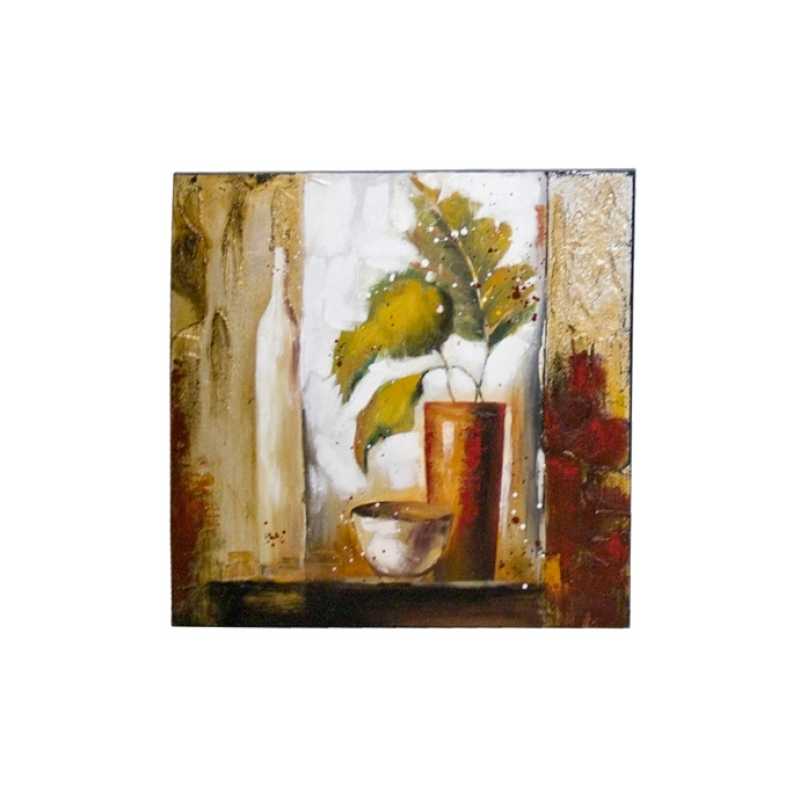 Cuadro decorativo para salón o dormitorio|con motivo botella|multicolor|diseño abstracto