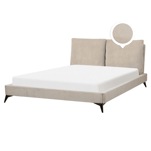 Cama Bombazine MELLE 160 x 200 cm Taupe Cama Bombazine MELLE 160 x 200 cm Taupe
