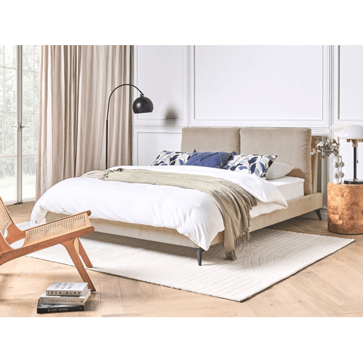 Cama Bombazine MELLE 160 x 200 cm Taupe Cama Bombazine MELLE 160 x 200 cm Taupe